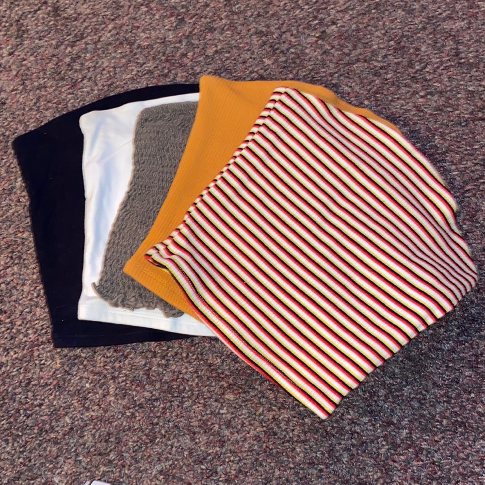 5 Garage Tube tops, size S and xs